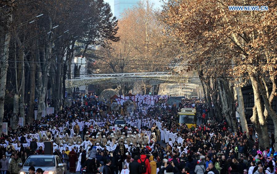 GEORGIA-TBILISI-ORTHODOX CHRISTMAS-CELEBRATION