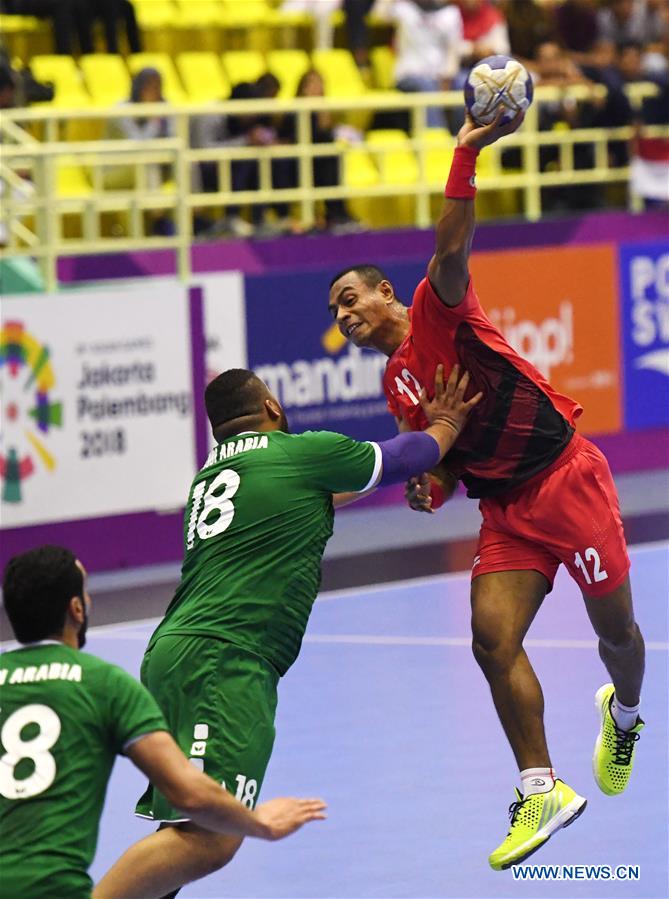 (SP)INDONESIA-JAKARTA-ASIAN GAMES-HANDBALL-INDONESIA VS SAUDI ARABIA
