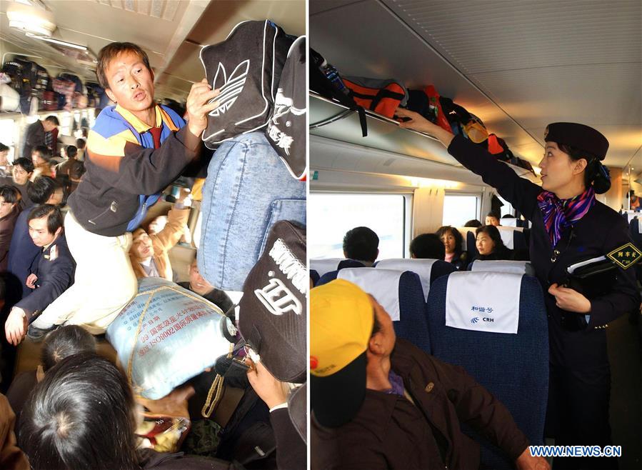 Xinhua Headlines: Moving China: The Spring Festival train journey now and then