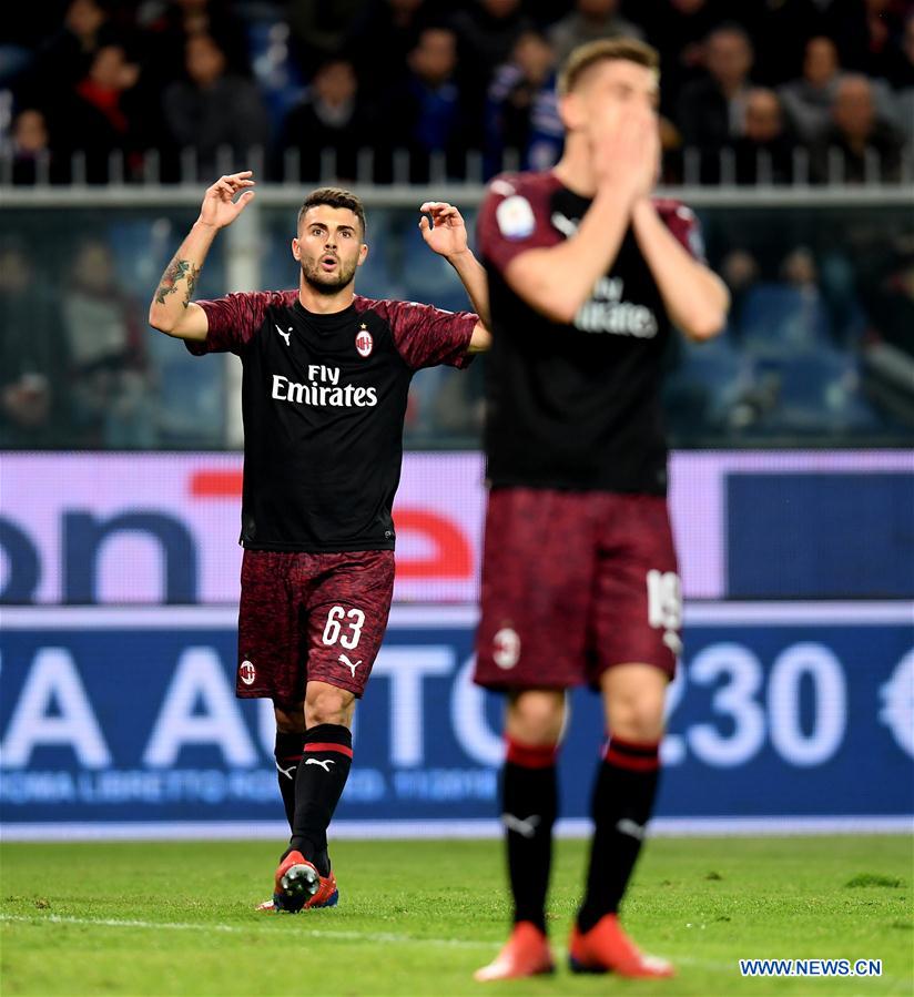 (SP)ITALY-GENOVA-SOCCER-ITALIAN CUP-SAMPDORIA VS AC MILAN