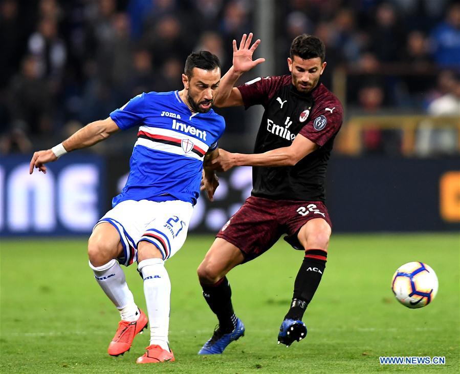 (SP)ITALY-GENOVA-SOCCER-ITALIAN CUP-SAMPDORIA VS AC MILAN
