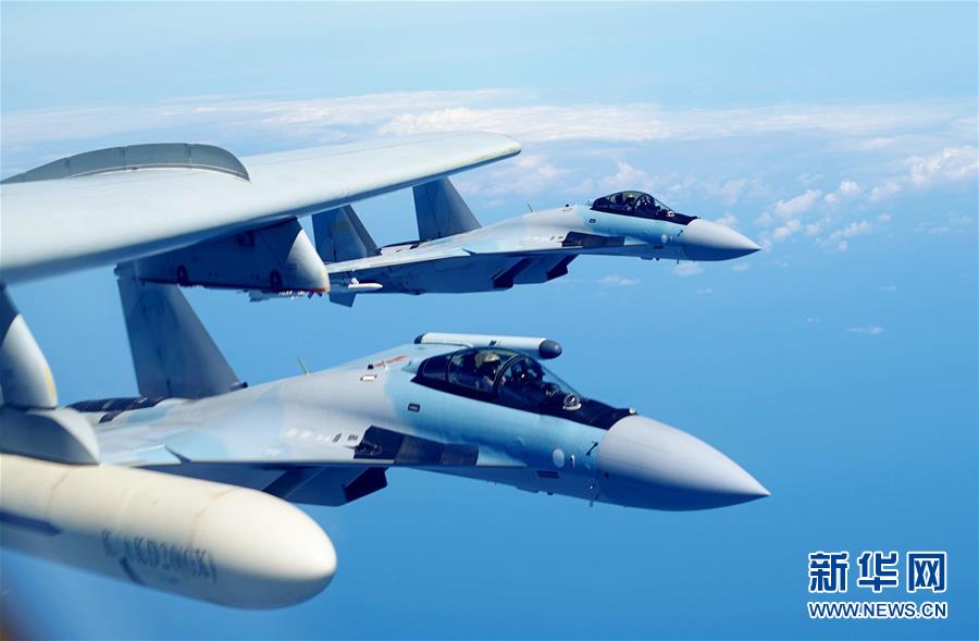 (圖文互動)(2)人民空軍多型戰(zhàn)機雙向繞飛臺島巡航