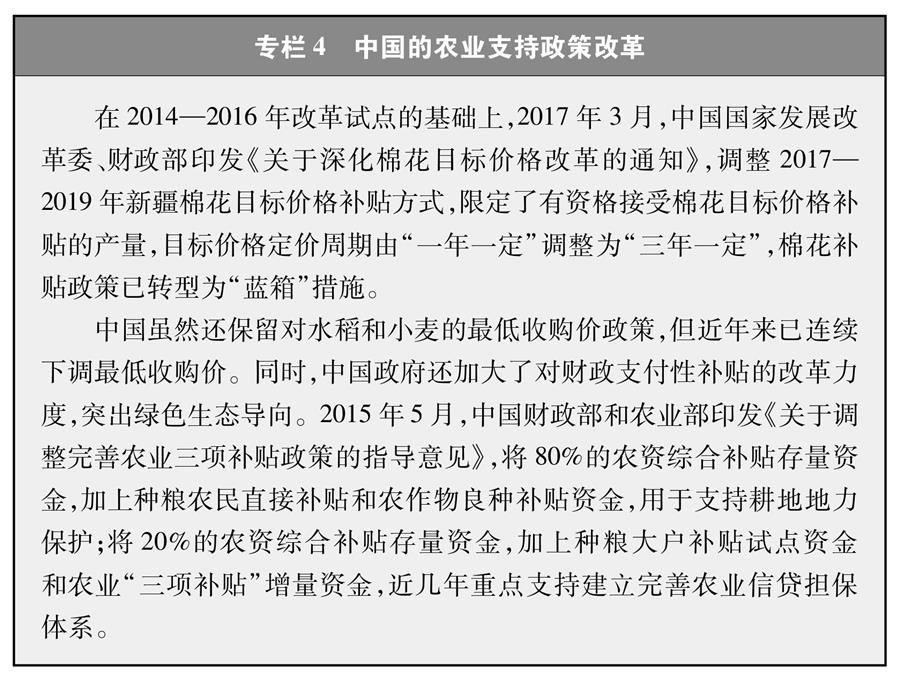 （圖表）[&ldquo;中美經(jīng)貿(mào)摩擦&rdquo;白皮書]專欄4 中國(guó)的農(nóng)業(yè)支持政策改革
