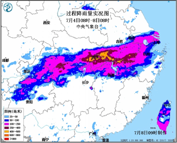 一組數(shù)字看長江流域降雨有多&ldquo;暴力&rdquo; 這里一天下了北京一年的雨