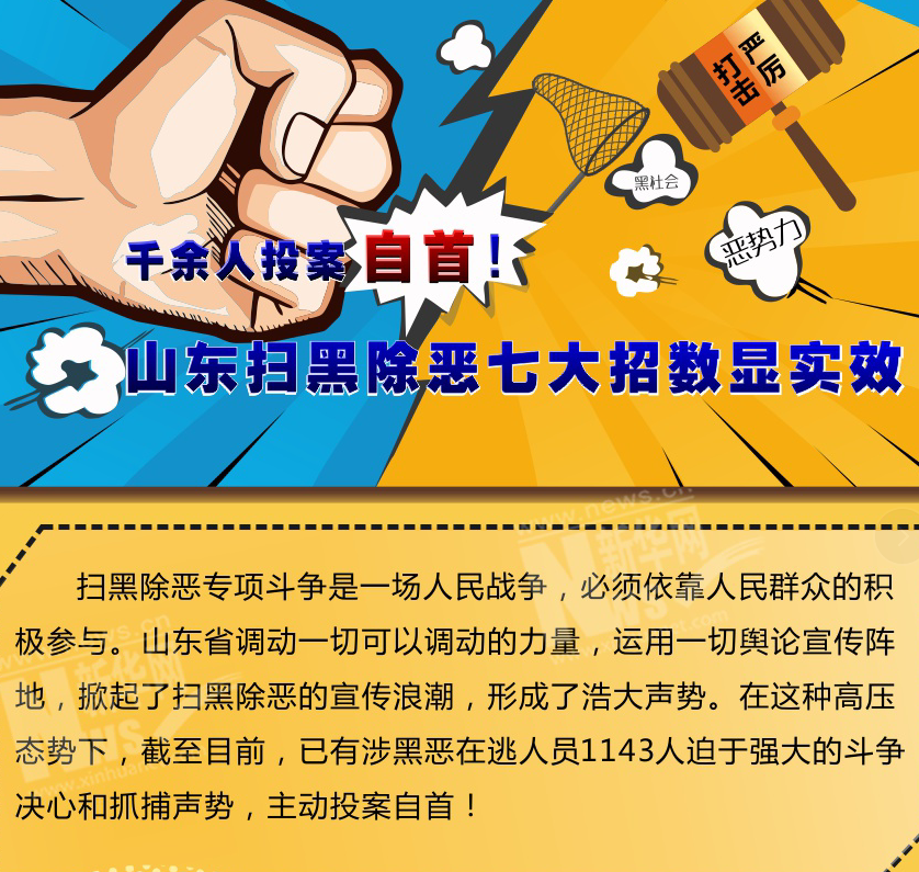 千余人投案自首！山東掃黑除惡七大招數(shù)顯實(shí)效